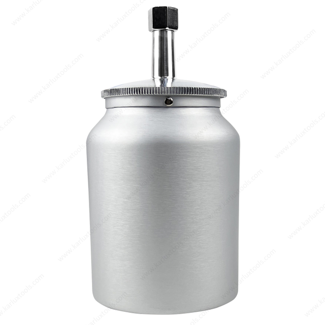 G3/8 Thread 1000ml Aluminium Spray Gun Paint Cup Pneumatic Tool Replacement Fluid Pot Suction Feed Paint Tank for Air Spray Gun