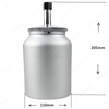G3/8 Thread 1000ml Aluminium Spray Gun Paint Cup Pneumatic Tool Replacement Fluid Pot Suction Feed Paint Tank for Air Spray Gun