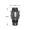 PCSTRPSAD-M1615 Aluminum BSP UNC Thread Spray Gun Cup Adapter Sprayer Cup Conversion Adapter for Gravity Feed Air Spray Gun Pot Replacement