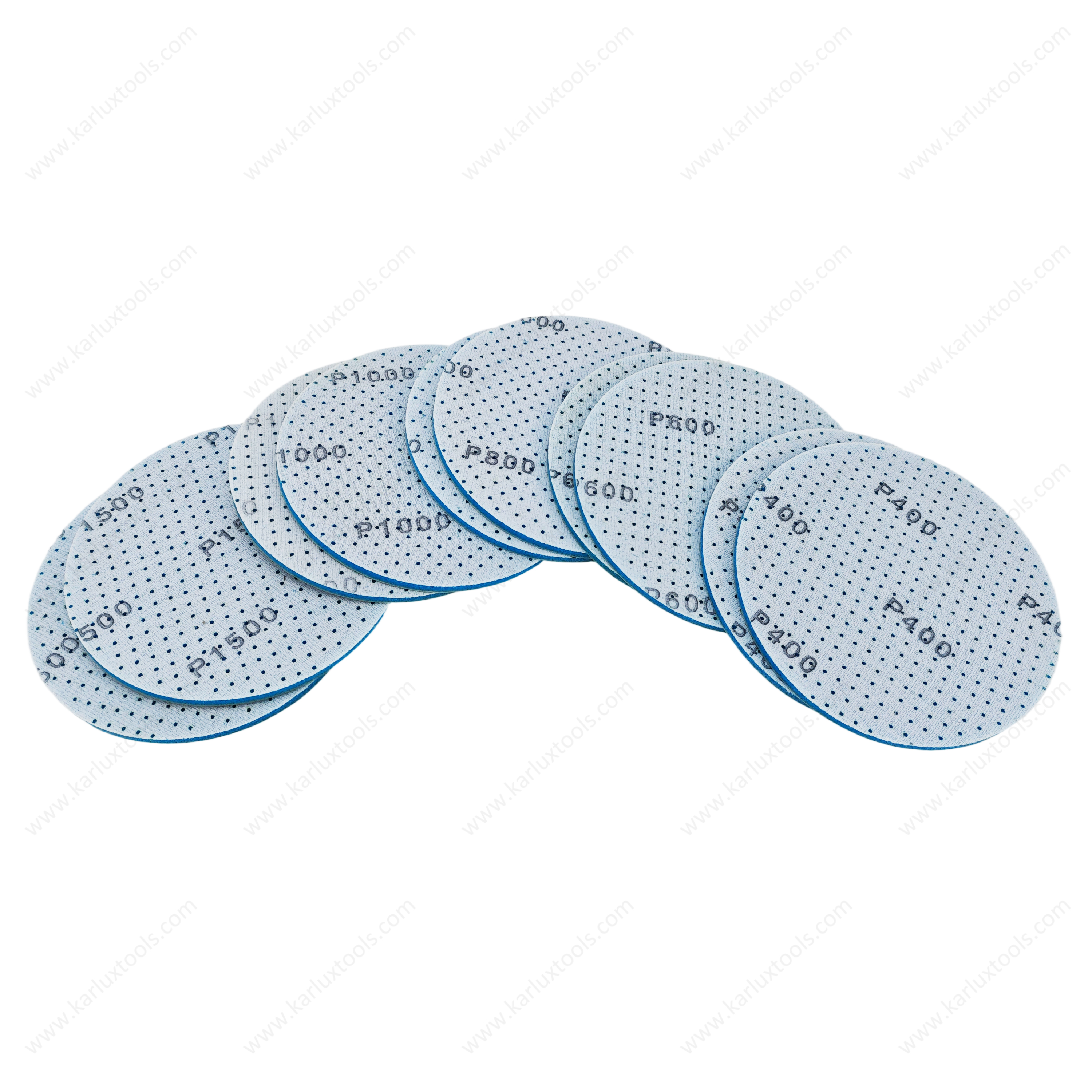 6 Inch 150mm P320-P3000 Abrasive Polishing Foam Disc Multiple Holes Soft Film Sanding Sponge for Automotive Paint Refinishing