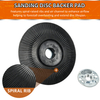 125mm M14 Thread Fiber Disc Backup Pad Spiral Cooling Sanding Pad Alloy Reinforced Backing Plate for Metal Angle Grinder