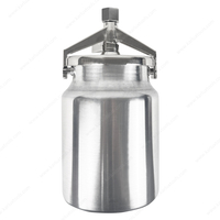 G3/8 Thread 1000ml 1L Aluminium Spray Gun Paint Cup Professional Suction Feed Fluid Pot Replacement Tank for Air Paint Gun