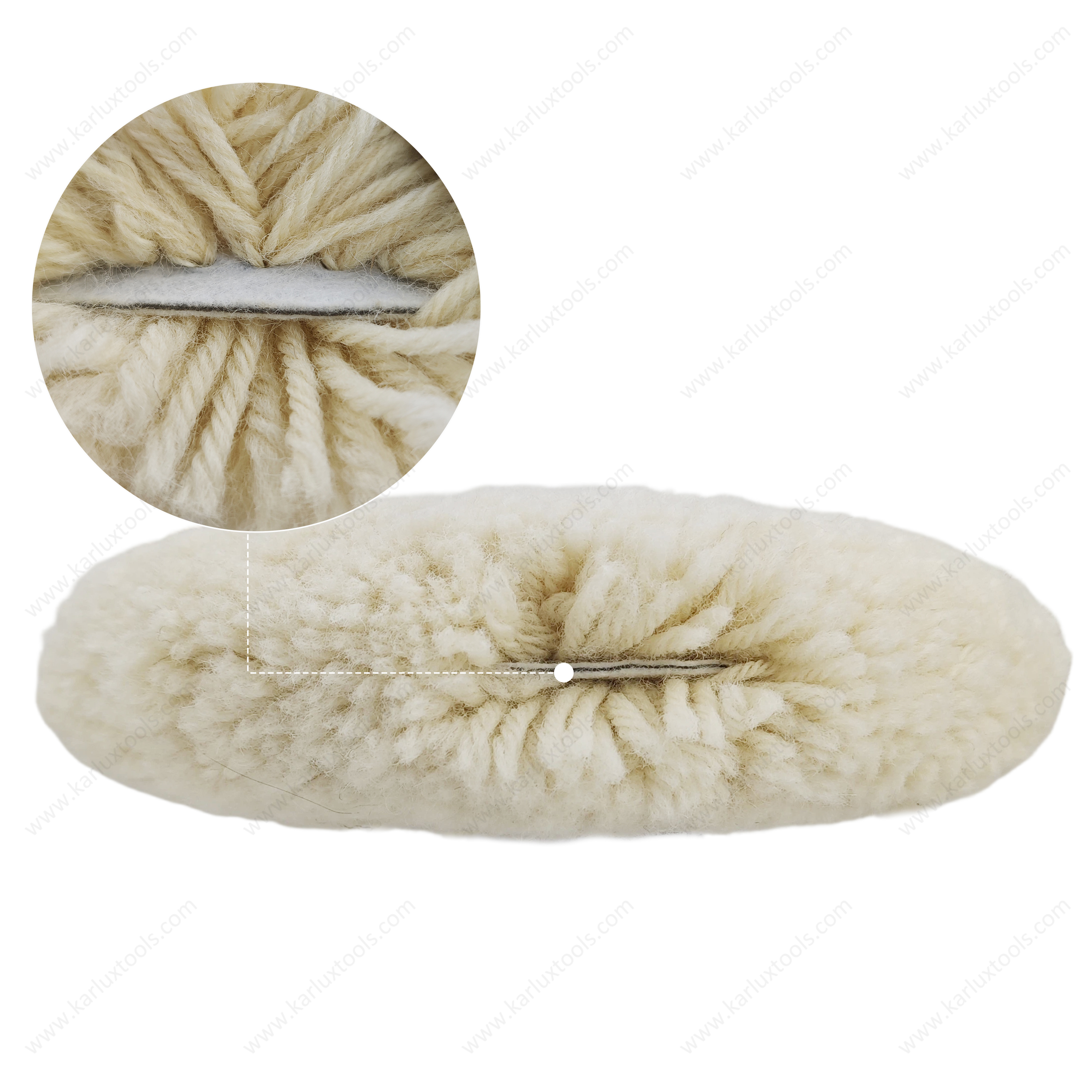 9 Inch 230mm 5/8-11 Thread High Density Australian Double Sided Wool Buffing Pad for Car Paint Auto Detailing
