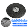 180mm M14 Thread Angle Grinder Backing Pad Spiral Rib Cooling Sanding Pad Reinforced Plastic Backup Pad for Metal Polishing
