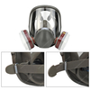 Dual Cartridge Anti-Fog Panoramic Lens Reusable Full Face Respirator Gas Mask Set for Spray Painting Chemical Laboratory