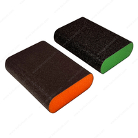 100x70x25mm Aluminium Oxide P60-P400 Medium Hard Curved Edge Sanding Sponge Contour Abrasive Block for Furniture Polishing