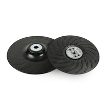180mm M14 Thread Angle Grinder Backing Pad Spiral Rib Cooling Sanding Pad Reinforced Plastic Backup Pad for Metal Polishing