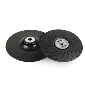 180mm M14 Thread Angle Grinder Backing Pad Spiral Rib Cooling Sanding Pad Reinforced Plastic Backup Pad for Metal Polishing