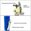 70mm Blade 25mm Shear Height 3200rpm Auto Sharpening Pneumatic Rotary Fabric Cutter Air Round Knife Shears for Textile Leather