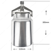 G3/8 Thread 1000ml 1L Aluminium Spray Gun Paint Cup Professional Suction Feed Fluid Pot Replacement Tank for Air Paint Gun