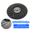 125mm M14 Thread Angle Grinder Backing Pad Spiral Rib Cooling Sanding Pad Reinforced Plastic Backup Pad for Metal Polishing