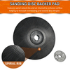 180mm M14 Thread Fiber Disc Backup Pad Spiral Cooling Sanding Pad Alloy Reinforced Backing Plate for Metal Angle Grinder