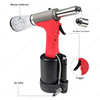 Compatible Rivet Size 2.4-4.8mm Pop Riveting Tool Pneumatic Air Vacuum Gun Air Riveter