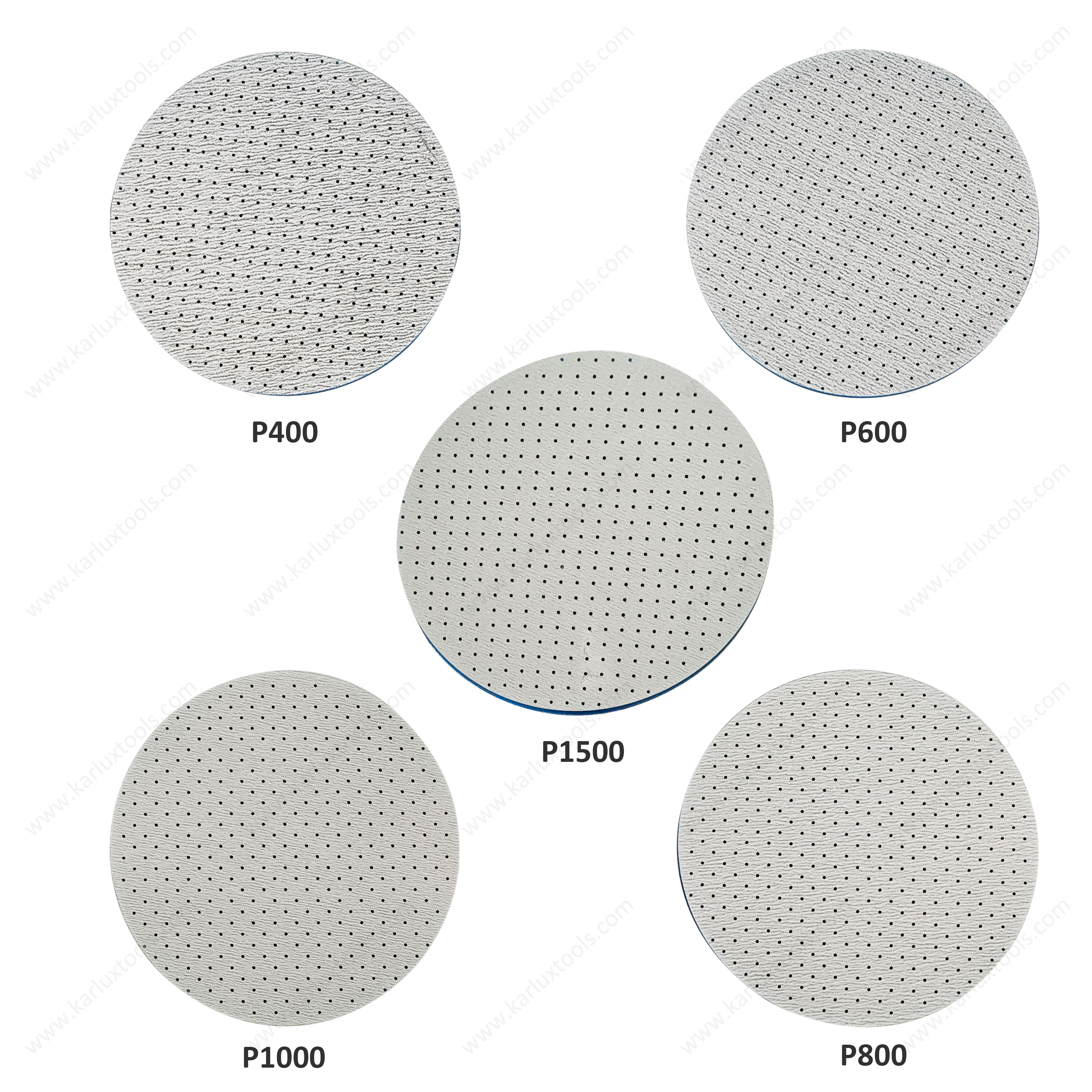 6 Inch 150mm P320-P3000 Abrasive Polishing Foam Disc Multiple Holes Soft Film Sanding Sponge for Automotive Paint Refinishing