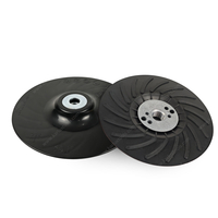 125mm M14 Thread Angle Grinder Backing Pad Spiral Rib Cooling Sanding Pad Reinforced Plastic Backup Pad for Metal Polishing