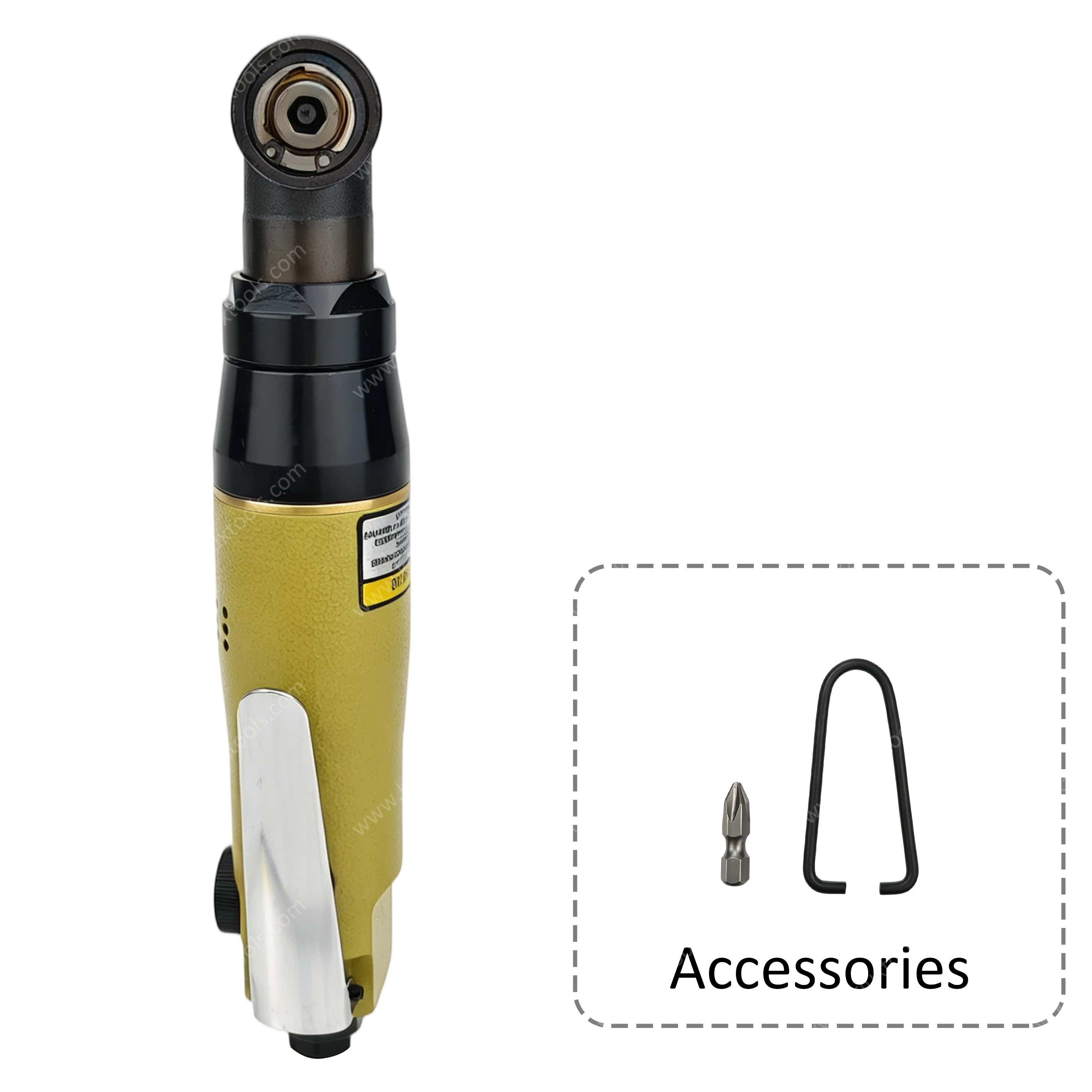 60Nm 9000rpm 1/4 Inch 90 Degree Right Angle Air Screwdriver Heavy Duty Industrial Pneumatic Screw Driver Assembly Tool
