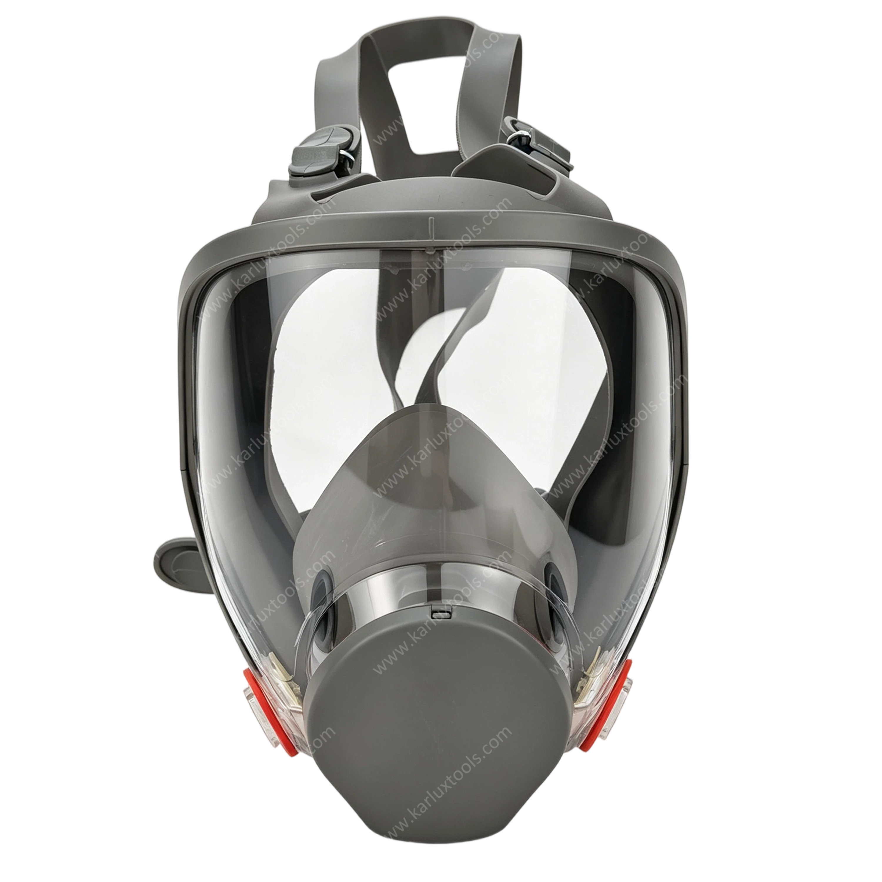 Dual Cartridge Anti-Fog Panoramic Lens Reusable Full Face Respirator Gas Mask Set for Spray Painting Chemical Laboratory
