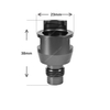 PCSTRPSAD-M1419 Aluminum BSP UNC Thread Spray Gun Cup Adapter Sprayer Cup Conversion Adapter for Gravity Feed Air Spray Gun Pot Replacement