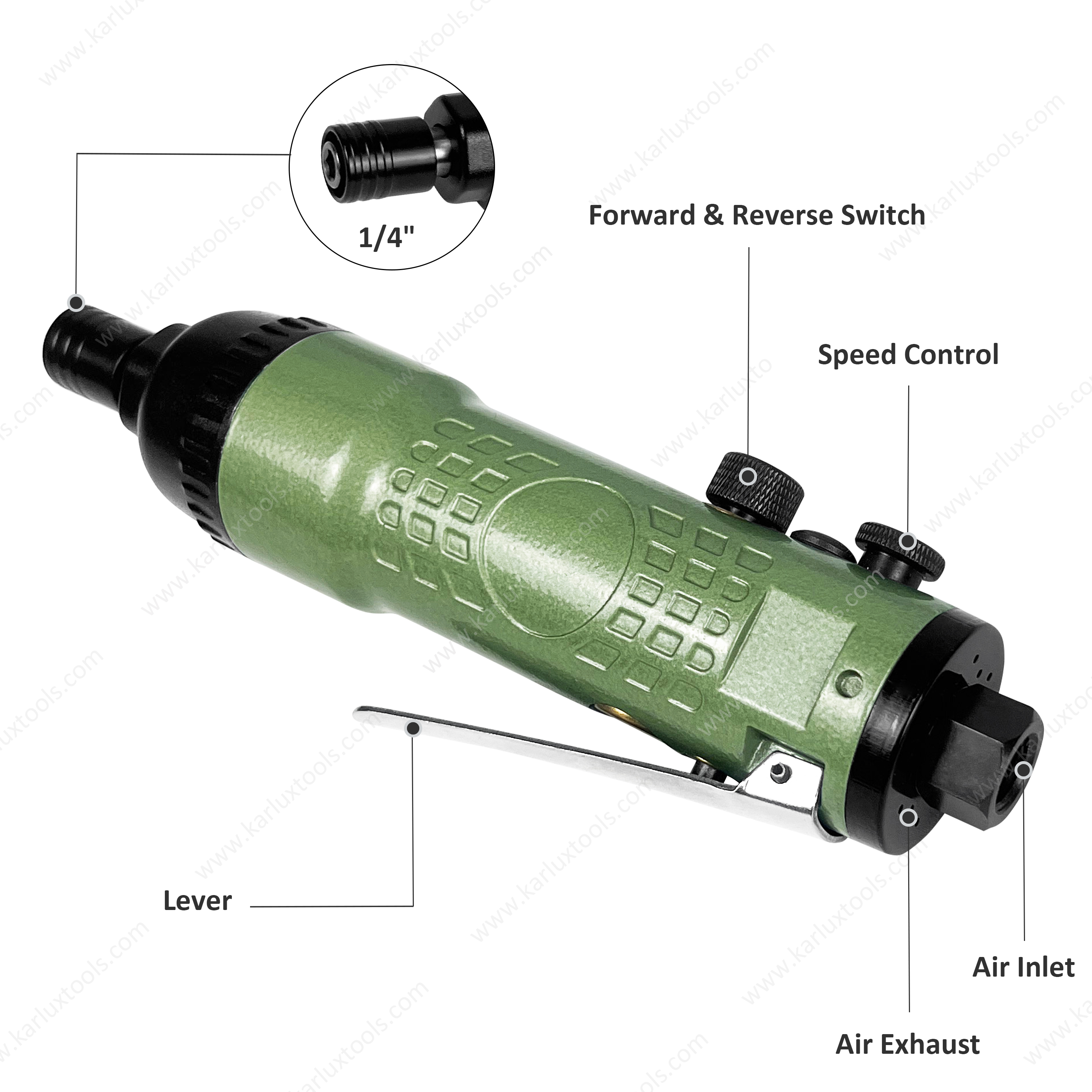 6-8mm Straight 9500rpm Air Screwdriver