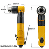 1/2 Inch Collet 800RPM 9.5mm Keyed Chuck Reversible Right Angle Air Drill Mini Pneumatic Drill for Auto Collision Repair